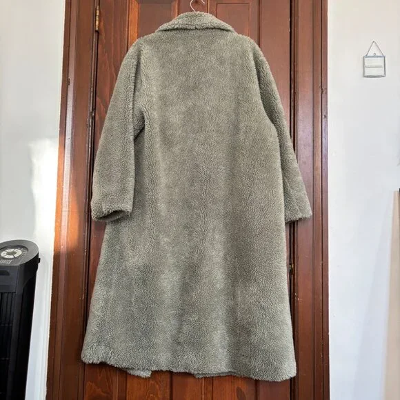 Stand Studio Green Teddy Coat Size - Picture 7 of 9